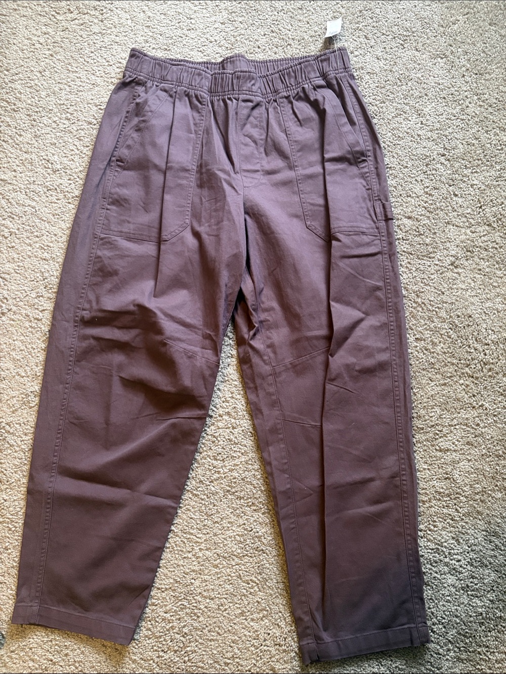 Old Navy Women's Purple Elastic Waist Cargo Trousers